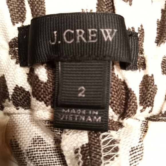 J Crew Leopard Print Linen Straight Leg Pants - Picture 8 of 9